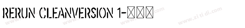 ReRun CleanVersion 1字体转换